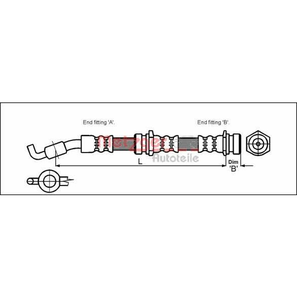 Слика на Црево за кочница METZGER 4114722