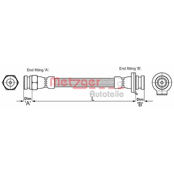 Слика на Црево за кочница METZGER 4118509