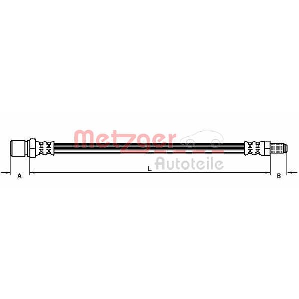 Слика на Црево за кочница METZGER 4118575