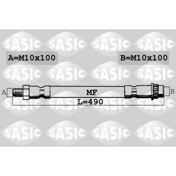 Слика на црево за кочница SASIC 6600007 за Citroen Jumpy Platform 2.0 HDi 95 - 94 коњи дизел