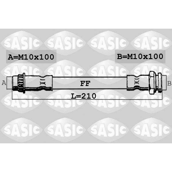 Слика на црево за кочница SASIC 6600012 за Citroen DS4 Hatchback 2.0 BlueHDi 150 - 150 коњи дизел