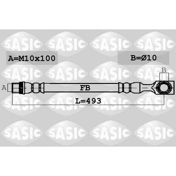 Слика на црево за кочница SASIC 6600035 за Peugeot 607 Saloon 2.0 HDI - 136 коњи дизел