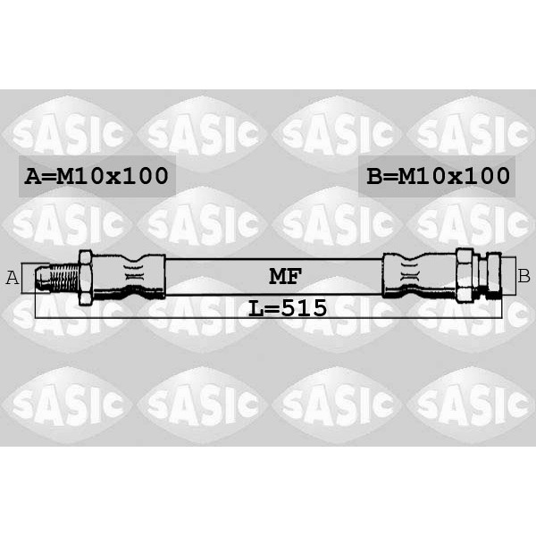 Слика на црево за кочница SASIC 6600055 за Fiat Ducato BOX 250 140 Natural Power - 136 коњи компресиран природен газ (метан)