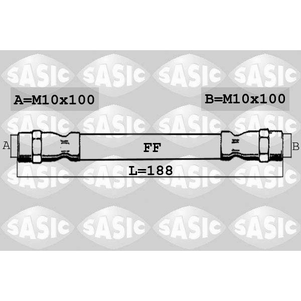 Слика на црево за кочница SASIC 6604002 за Renault Clio 2 1.6 16V (BB01, BB0H, BB0T, BB14, BB1D, BB1R, BB2KL...) - 107 коњи бензин