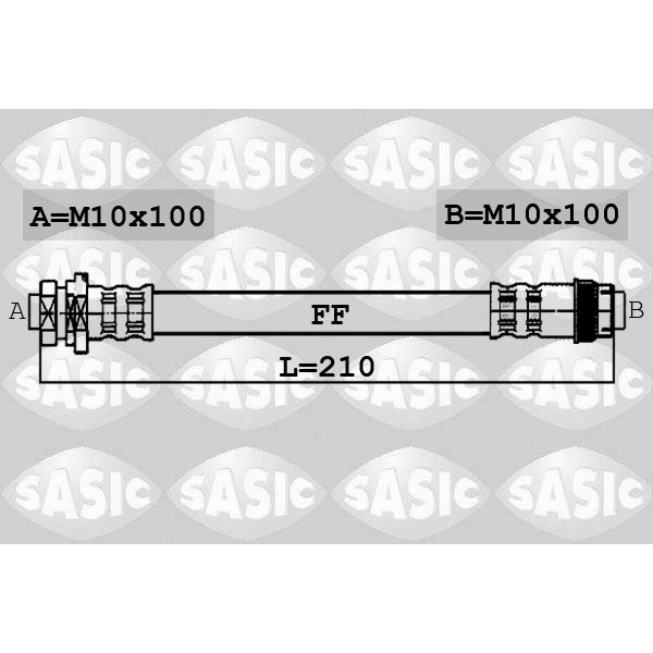 Слика на црево за кочница SASIC 6604018 за Renault Kangoo Express (FC0-1) 1.5 dCi (FC08, FC09) - 82 коњи дизел