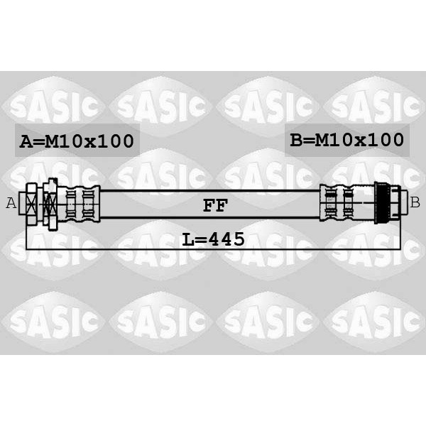 Слика на црево за кочница SASIC 6604038 за Renault Kangoo Express (FC0-1) 1.5 dCi (FC08, FC09) - 82 коњи дизел