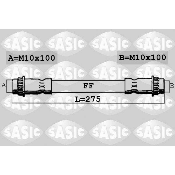 Слика на црево за кочница SASIC SBH0175 за Citroen C8 EA,EB 2.2 - 158 коњи бензин