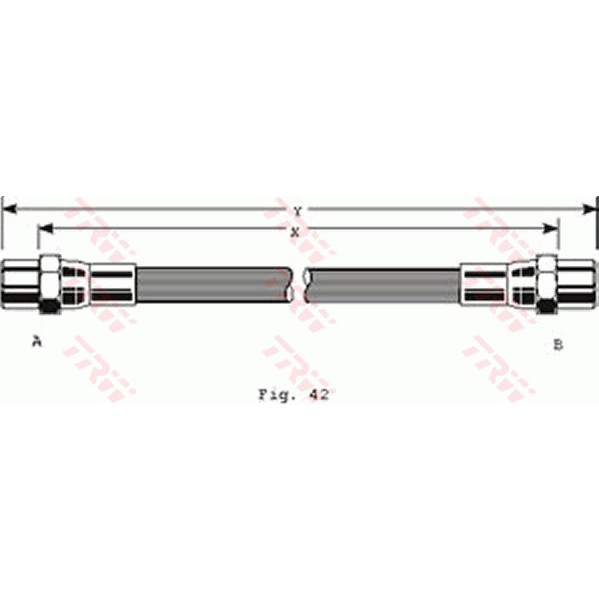 Слика на црево за кочница TRW PHA263 за Mercedes T2 Platform (609) 609 D (668.001, 668.002, 668.003) - 90 коњи дизел