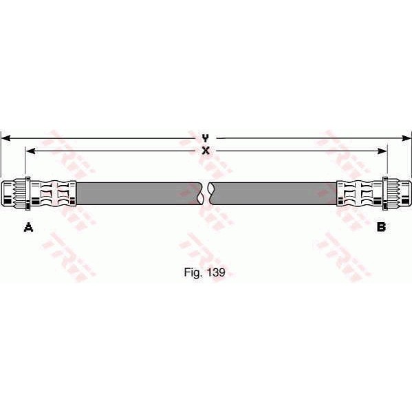 Слика на црево за кочница TRW PHA319 за Lancia Zeta (220) 2.0 JTD (220AN5) - 109 коњи дизел