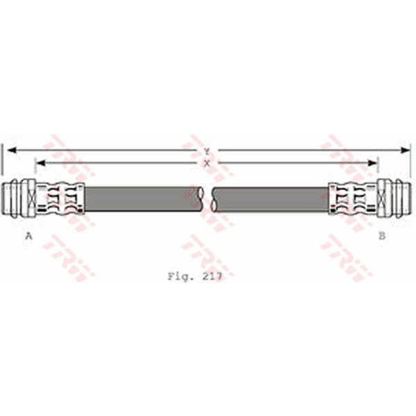 Слика на црево за кочница TRW PHA341 за VW Jetta 4 (1J2) 1.8 - 125 коњи бензин