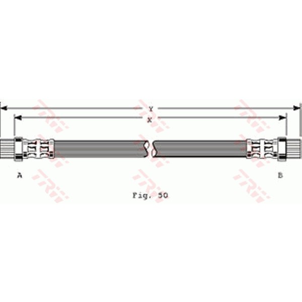 Слика на црево за кочница TRW PHA353 за Renault Megane 1 (BA0-1) 1.9 dTi (BA1U) - 80 коњи дизел