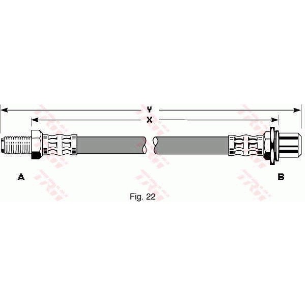 Слика на црево за кочница TRW PHB144 за Toyota Land Cruiser Hardtop (J7) 3.0 TD - 125 коњи дизел