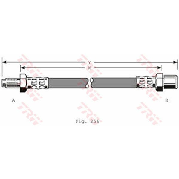 Слика на црево за кочница TRW PHB378 за Toyota Land Cruiser (J7) 2.4 D (LJ70_) - 72 коњи дизел