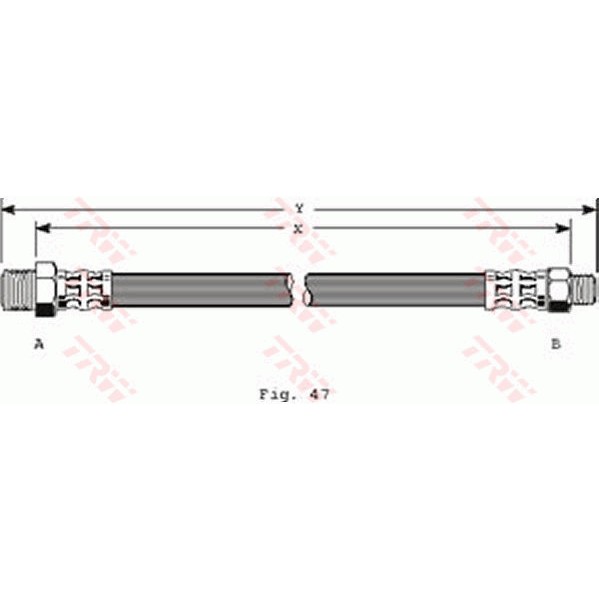 Слика на црево за кочница TRW PHC235 за камион Iveco Daily 1 Box 35-8 (10034131, 10034132, 10034137, 10034224, 10034231...) - 72 коњи дизел