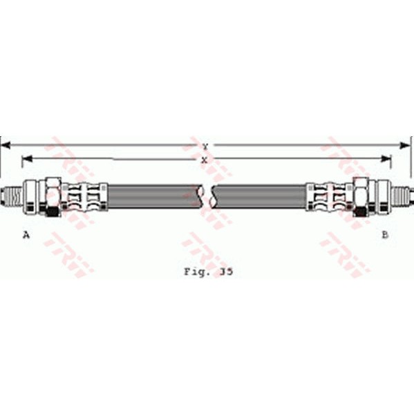 Слика на црево за кочница TRW PHC248 за Ford Fiesta 3 (gfj) 1.6 - 88 коњи бензин