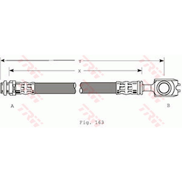 Слика на црево за кочница TRW PHD349 за VW Jetta 4 (1J2) 1.9 SDI - 68 коњи дизел