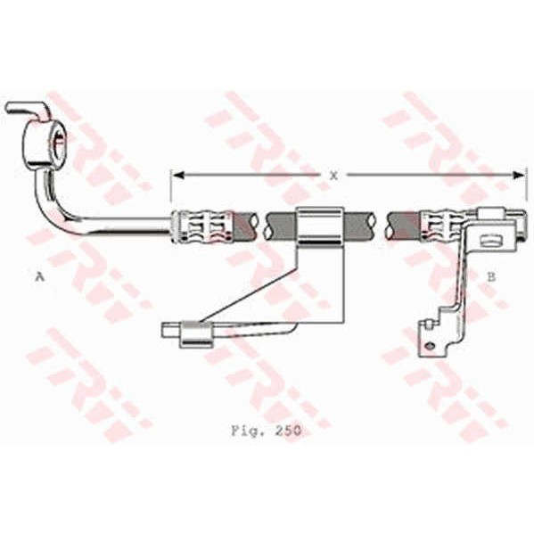 Слика на црево за кочница TRW PHD363 за Ford Escort 7 Saloon (gal,afl) 1.8 TD - 90 коњи дизел