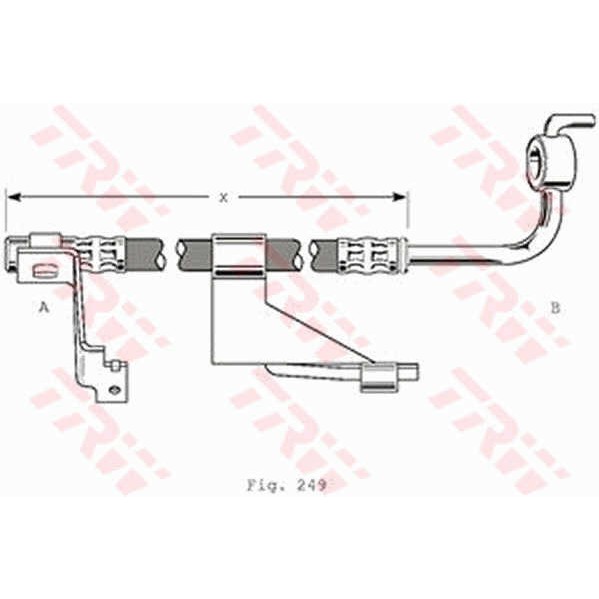 Слика на црево за кочница TRW PHD364 за Ford Escort 7 Saloon (gal,afl) 1.8 TD - 90 коњи дизел