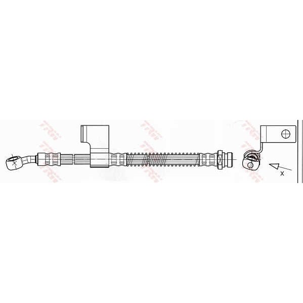 Слика на црево за кочница TRW PHD531 за Hyundai Matrix (FC) 1.8 - 122 коњи бензин