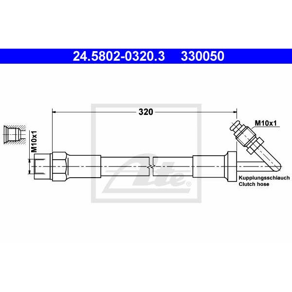 Слика на црево за кумплуг ATE 24.5802-0320.3 за BMW 3 Sedan E30 316 - 90 коњи бензин