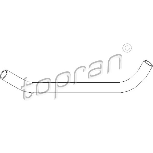 Слика на црево на ладник TOPRAN 104 205 за Audi 80 Sedan (81, 85, B2) 1.8 CC quattro (85Q) - 93 коњи бензин
