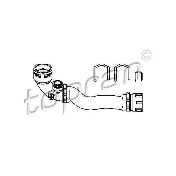Слика на црево на ладник TOPRAN 501 575 за BMW 3 Sedan E46 325 i - 192 коњи бензин