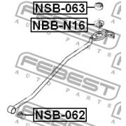 Слика 2 на чаура, полуга на бирач на менувач FEBEST NSB-063