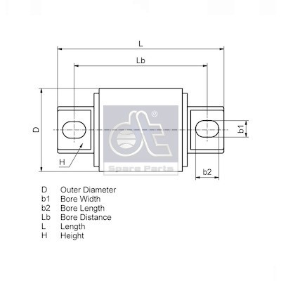 Слика на Чаура за раме DT Spare Parts 2.96056 за камион Volvo FH 12/420 - 420 коњи дизел