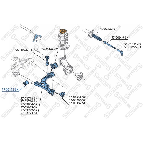 Слика на Чаура на раме STELLOX 77-00172-SX