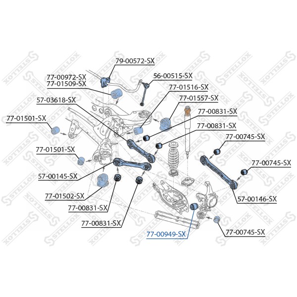 Слика на Чаура на раме STELLOX 77-00949-SX за BMW 3 Coupe E92 335 i xDrive - 306 коњи бензин