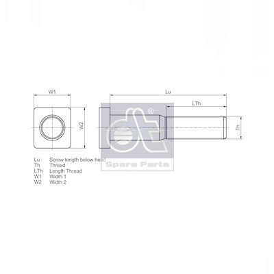 Слика на шпилка главина DT Spare Parts 1.17039 за камион Scania 3 Series 143 H/450 - 450 коњи дизел