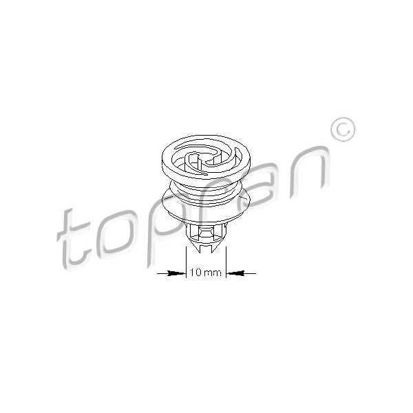 Слика на штипка (клипс) TOPRAN 109 029 за Skoda Superb Sedan (3U4) 2.0 - 115 коњи бензин