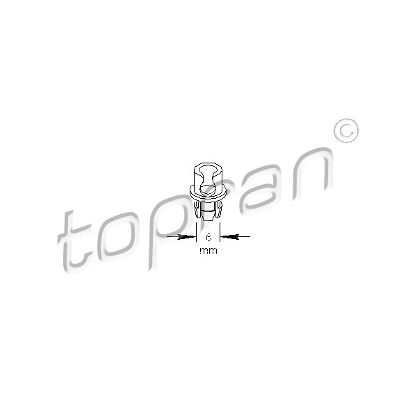 Слика на штипка (клипс) TOPRAN 109 034 за Seat Arosa (6H) 1.7 SDI - 60 коњи дизел