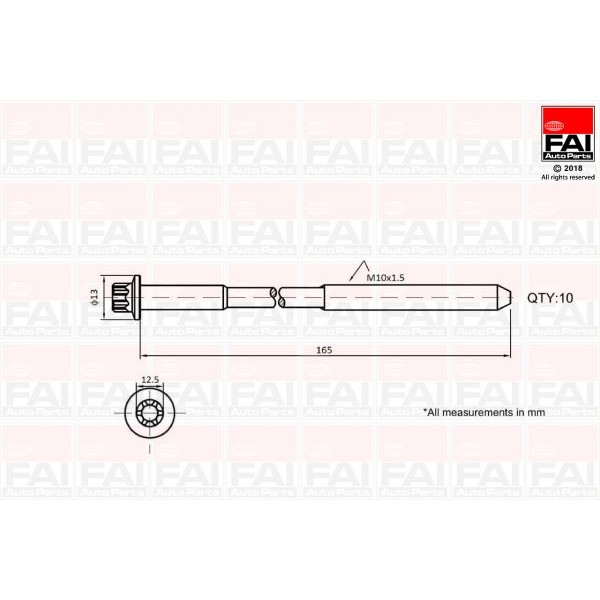 Слика на Штрафови за глава FAI AutoParts B1465 за Mercedes C-class Sports Coupe (CL203) C 230 Kompressor (203.740) - 192 коњи бензин