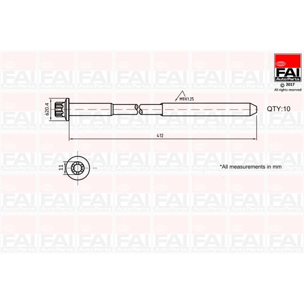 Слика на Штрафови за глава FAI AutoParts B292 за MG ZR 160 - 160 коњи бензин