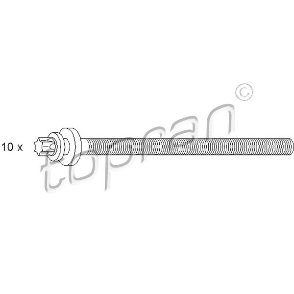 Слика на Штрафови за глава TOPRAN 206 745 за Opel Vectra B 1.6 i 16V - 100 коњи бензин