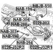 Слика 2 на штрафови за раме FEBEST 0229-003