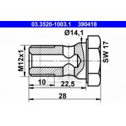 Слика 1 $на Шуплив винт ATE 03.3520-1003.1