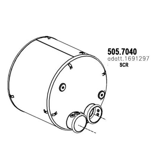 Слика на DPF филтер ASSO 505.7040 за камион DAF CF 75 FAG 75.360, FAN 75.360 - 360 коњи дизел