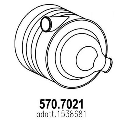 Слика на DPF филтер ASSO 570.7021 за камион Scania P,G,R,T Series P 230, R 230 - 230 коњи дизел