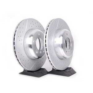 Слика на Front Cross Drilled & Slotted Brake Rotors - Pair (338x26) BMW OE 34116786392 за  BMW 3 Touring E91 318 i - 129 kоњи бензин