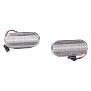 Слика на LED жмигавци за калник VW / FORD / SEAT - хром с бягащ мигач AP SVA040D