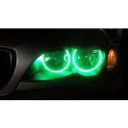 Слика  на RGB Диодни Ангелски Очи за BMW E46 седан, комби (1998-2005) / купе (1998-2003) - със смяна на цветовете AP LEDRGBE46