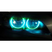 Слика  на RGB Диодни Ангелски Очи за BMW E46 седан, комби (1998-2005) / купе (1998-2003) - със смяна на цветовете AP LEDRGBE46