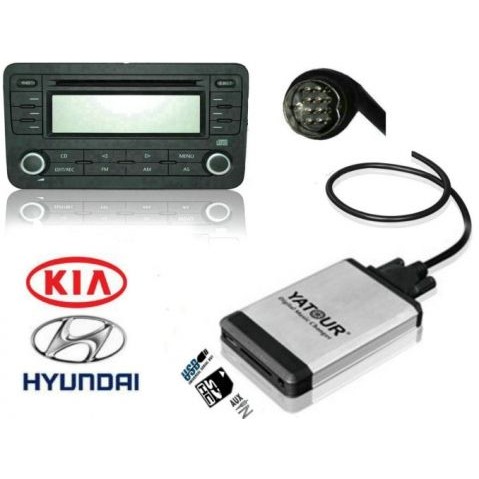 Слика на USB / MP3 Changer со Bluetooth* за HYUNDAI COUPE, SONATA, SANTA FE, TUCSON, MAXIMA, ACCENT - 8 pin AP DCHYUNDAI за  Hyundai Santa Fe 2 (CM) 2.2 CRDi - 139 kоњи дизел