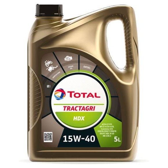 Слика на Агро масло TOTAL TRACTAGRI HDX 15W40 5L за  камион MAN F 2000 26.293 FNLC,26.293 FNLLC,26.293 FVLC - 290 kоњи дизел