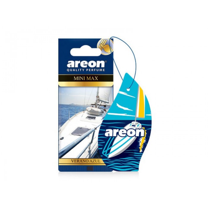 Слика на Ароматизатор Mini Max Verano Azul Areon AMM01 за  мотор MBK Booster 50 Track (4VA) - 5 kоњи горична смес