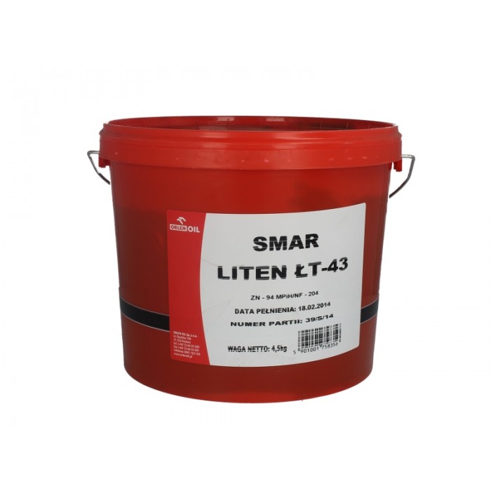 Слика на Грес за лагери ORLEN LITEN LT-43 4,5KG за  камион MAN F 2000 19.364 FS, FLS, FLLS, FRS, FLRS, FLLRS - 360 kоњи дизел