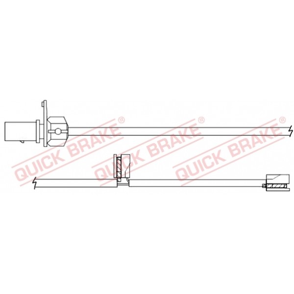 Слика на датчик, износване на накладки QUICK BRAKE WS0357A за  Audi A6 Avant (4G5, C7) 2.0 TDI - 190 kоњи дизел