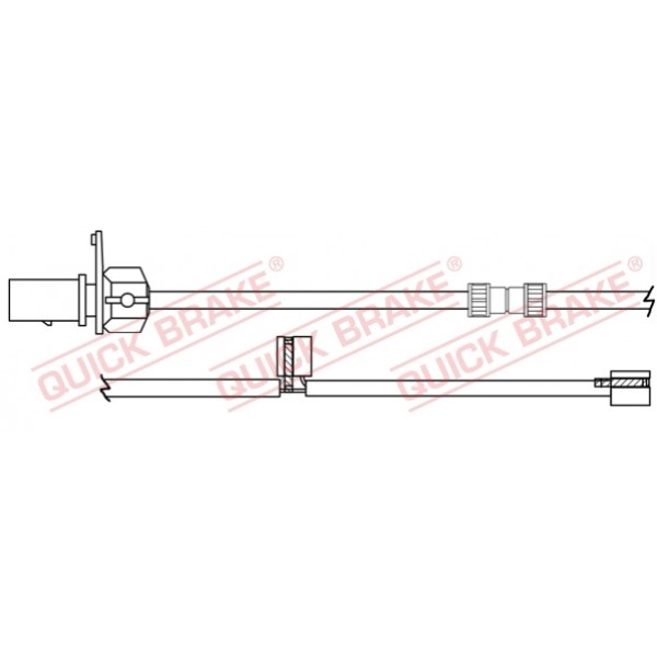 Слика на датчик, износване на накладки QUICK BRAKE WS0394A за  Audi A8 Limousine (4H) 3.0 TFSI quattro - 310 kоњи бензин